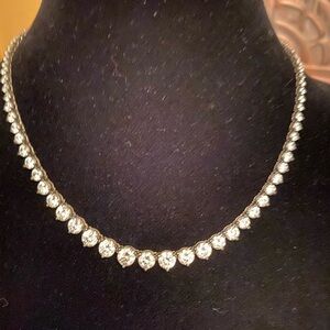 Beautiful CZ 925 stamped necklace- dazzles!